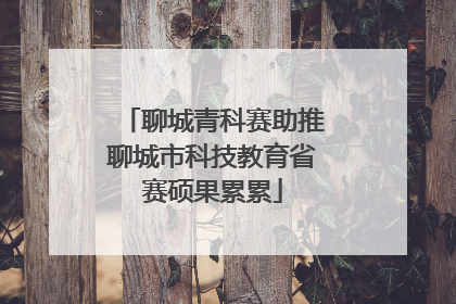 聊城青科赛助推聊城市科技教育省赛硕果累累