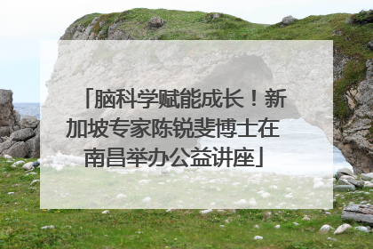 脑科学赋能成长！新加坡专家陈锐斐博士在南昌举办公益讲座