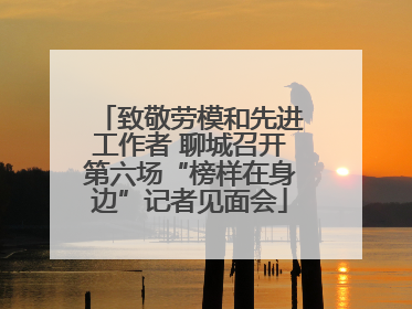 致敬劳模和先进工作者 聊城召开第六场“榜样在身边”记者见面会