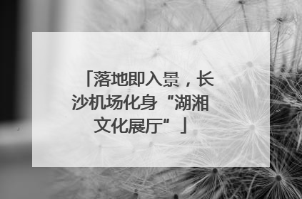 落地即入景，长沙机场化身“湖湘文化展厅”