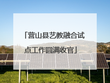 营山县艺教融合试点工作圆满收官