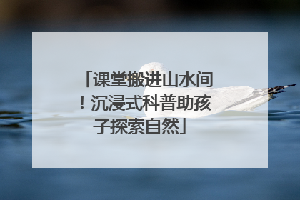 课堂搬进山水间！沉浸式科普助孩子探索自然