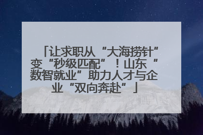 让求职从“大海捞针”变“秒级匹配”！山东“数智就业”助力人才与企业“双向奔赴”