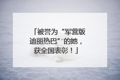 被誉为“军营版迪丽热巴”的她，获全国表彰！
