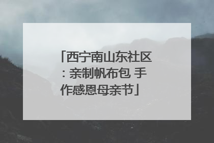 西宁南山东社区：亲制帆布包 手作感恩母亲节