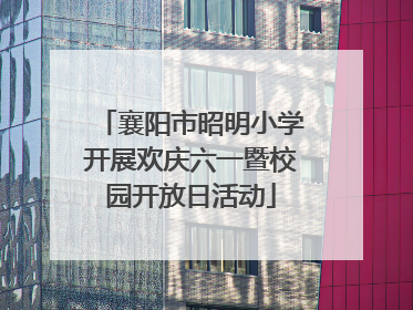 襄阳市昭明小学开展欢庆六一暨校园开放日活动