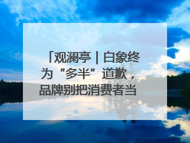 观澜亭｜白象终为“多半”道歉，品牌别把消费者当“小白”