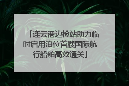 连云港边检站助力临时启用泊位首艘国际航行船舶高效通关
