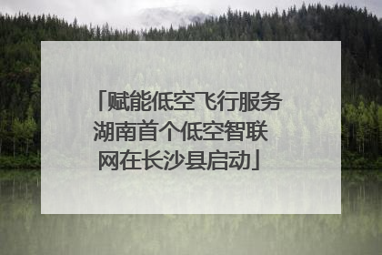 赋能低空飞行服务 湖南首个低空智联网在长沙县启动