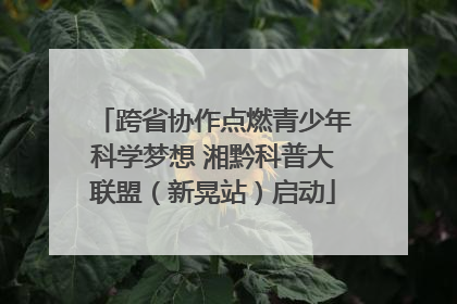 跨省协作点燃青少年科学梦想 湘黔科普大联盟（新晃站）启动