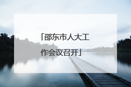 邵东市人大工作会议召开