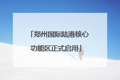 郑州国际陆港核心功能区正式启用