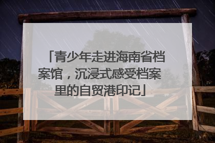 青少年走进海南省档案馆，沉浸式感受档案里的自贸港印记