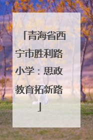 青海省西宁市胜利路小学：思政教育拓新路