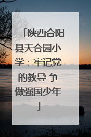 陕西合阳县天合园小学：牢记党的教导 争做强国少年
