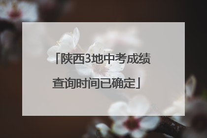 陕西3地中考成绩查询时间已确定