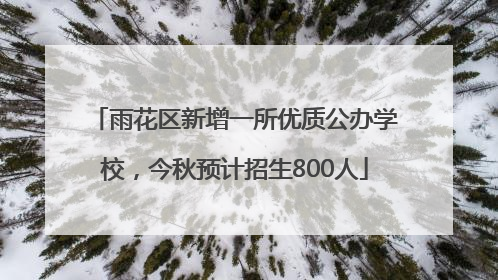 雨花区新增一所优质公办学校，今秋预计招生800人