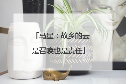 马星：故乡的云是召唤也是责任