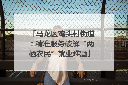 马龙区鸡头村街道：精准服务破解“两栖农民”就业难题