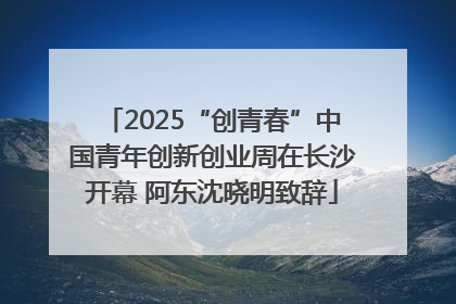 2025“创青春”中国青年创新创业周在长沙开幕 阿东沈晓明致辞