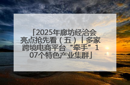 2025年廊坊经洽会亮点抢先看（五）丨多家跨境电商平台“牵手”107个特色产业集群