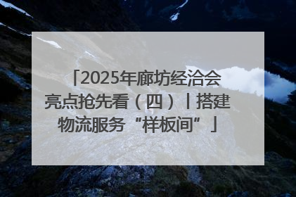 2025年廊坊经洽会亮点抢先看（四）丨搭建物流服务“样板间”