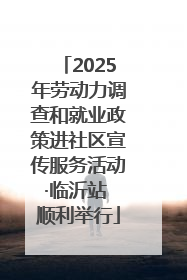 2025年劳动力调查和就业政策进社区宣传服务活动·临沂站 顺利举行