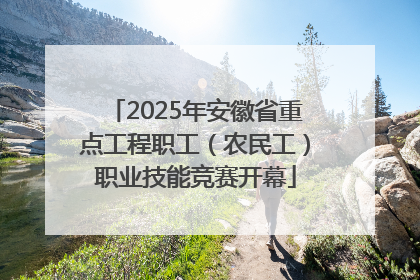 2025年安徽省重点工程职工（农民工）职业技能竞赛开幕