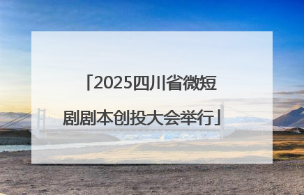 2025四川省微短剧剧本创投大会举行