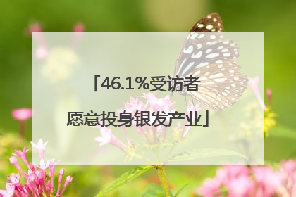 46.1%受访者愿意投身银发产业