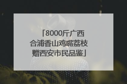 8000斤广西合浦香山鸡嘴荔枝赠西安市民品鉴
