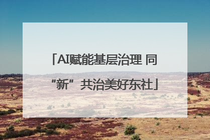 AI赋能基层治理 同“新”共治美好东社